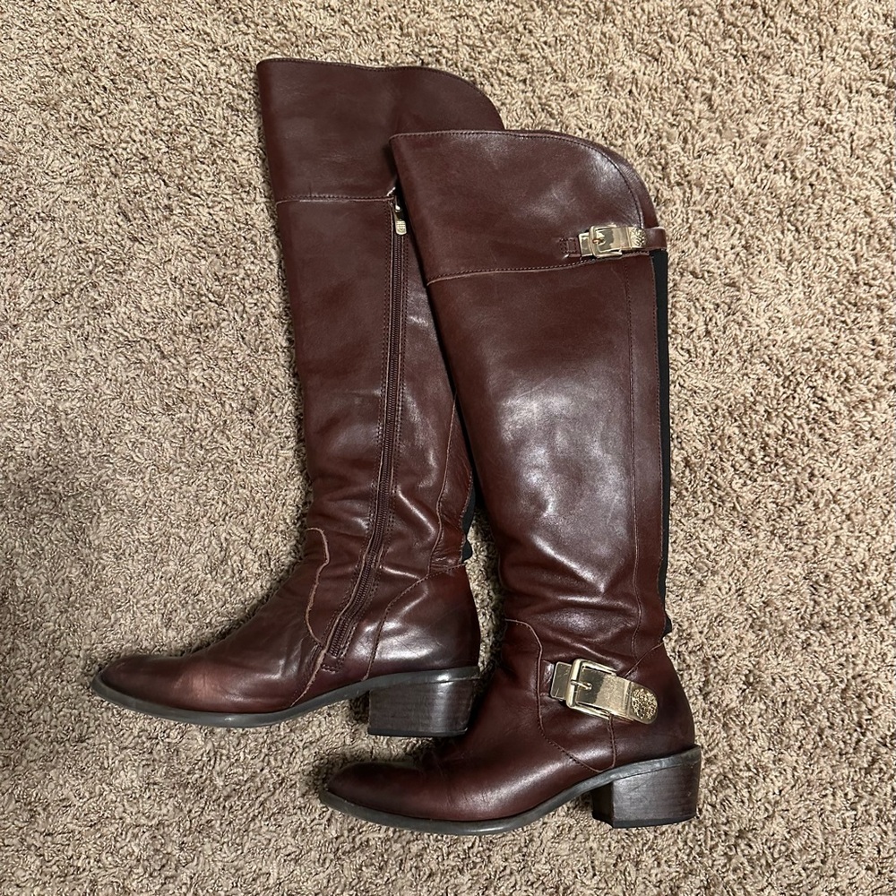Vince Camuto Brown Leather Boots - Picture 3 of 5